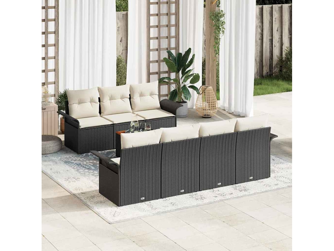 Vidaxl Conjunto De Sofá De Jardim 8 Unid. 7-número De Lugares