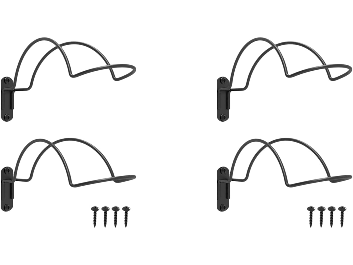 Suporte De Parede Multifuncional Para Chapéus Com 4 Ganchos Fones Ouvido, Em Metal