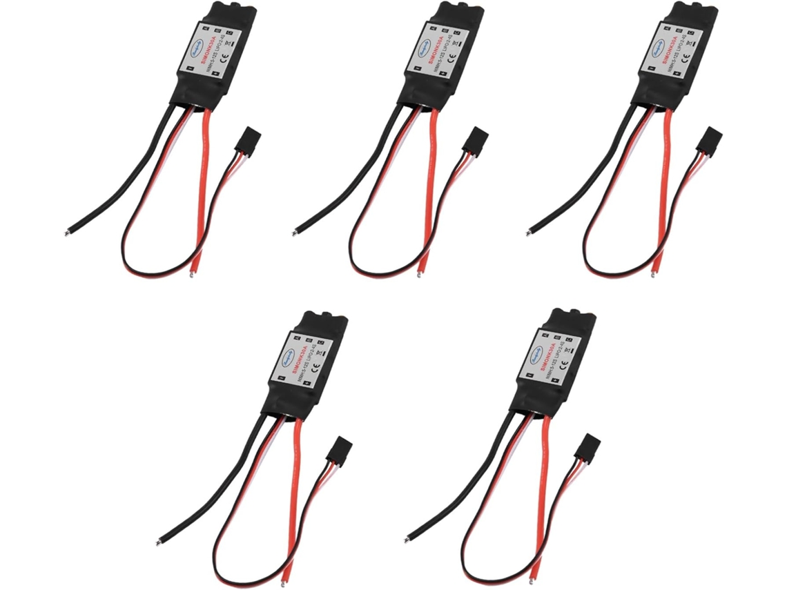 5 Controladores de Velocidade Brushless Simonk 30a Esc Bec 2a para Quadricóptero F450 X525 SFUSHOS