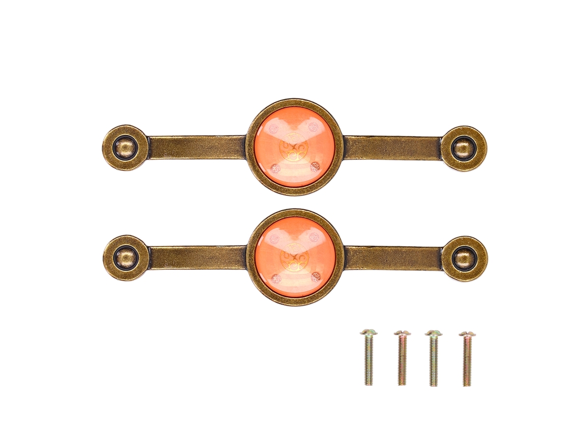 2 Luvas de Cobre Antigo Liga Zinco Gaveta Laranja