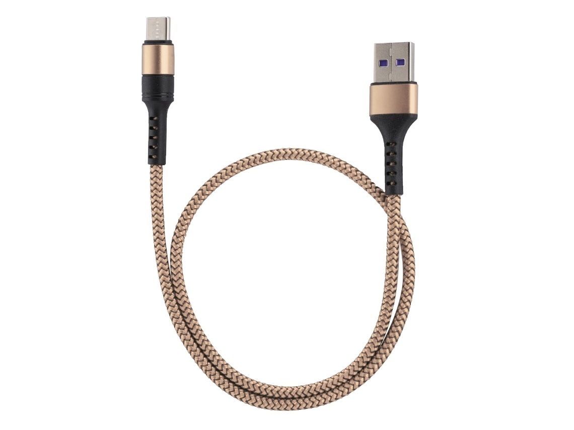 Aetheria cabo de Dados Type c Carregamento Super Rápido 5a para Huawei P10/p20 Pro 0.5m Dourado