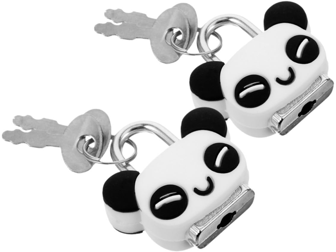 Conjunto De 2 Cadeados Metálicos Leves, Em Miniatura E Multiuso, Em Formato De Panda, Ideais Para Malas, Jornais E