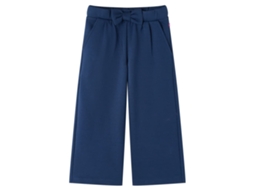 Calças De Criança Com Pernas Largas Azul-marinho 104