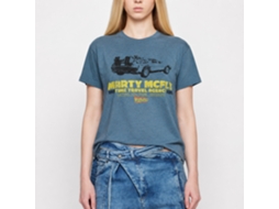 Rockinstone Back To The Future Movie Time In A Car Heather Indigo Adult T-shirt Size:xxl