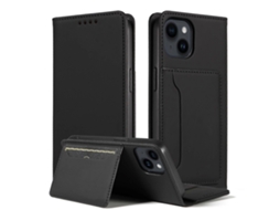 Capa De Couro Para Celular Com Suporte Para Cartão Magnetism Skin Feel