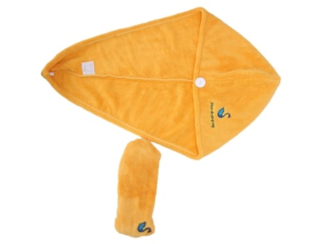 Conjunto De Faixa De Cabeça Com Toalha De Cabelo Amarela, Toalha De Secagem Absorvente, Faixa De Lavagem Facial