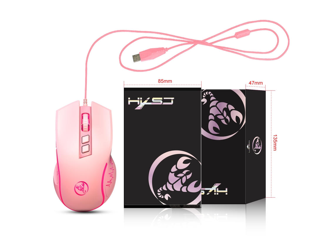Rato Gaming AGTRUM X100F 3200Dpi Rosa