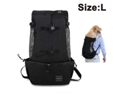 Mochila de Transporte para Cães, Ajustável, Preta AQUAFORGE