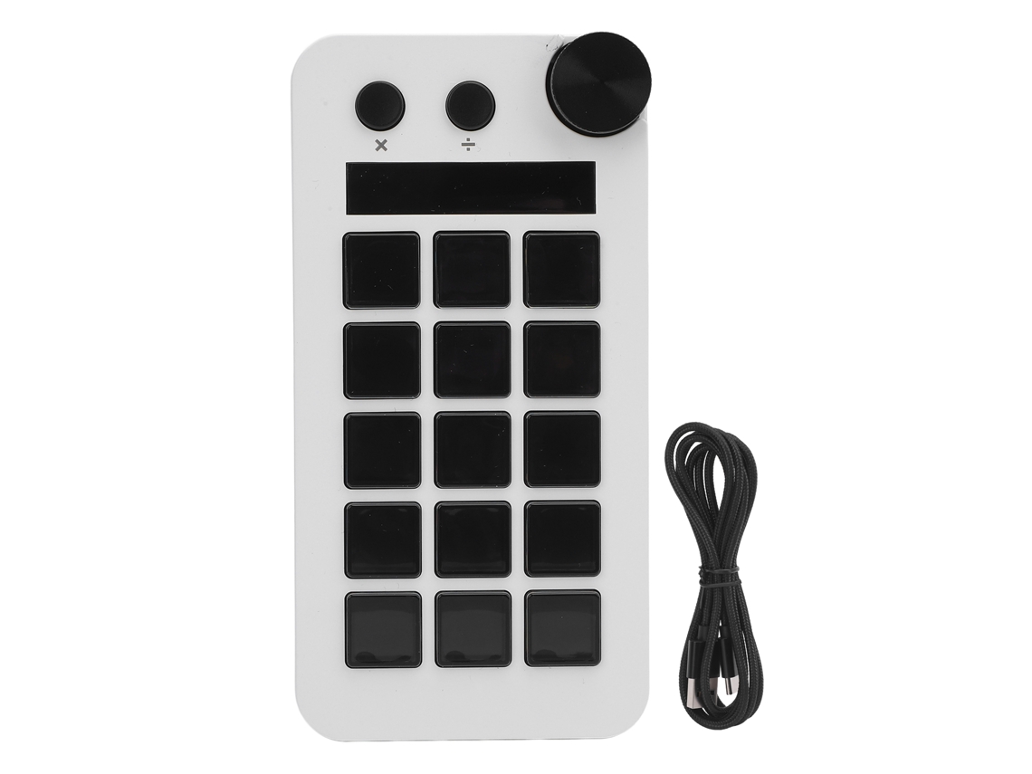 Teclado Visual LAXISCREED com 15 Teclas Personalizáveis, Macro e controle centralizado para Desktop | LAXISCREED