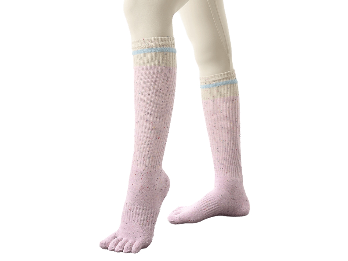 Meias de Ioga 2 Pares Femininas Algodão Antiderrapantes Cores Preta AQUAFORGE