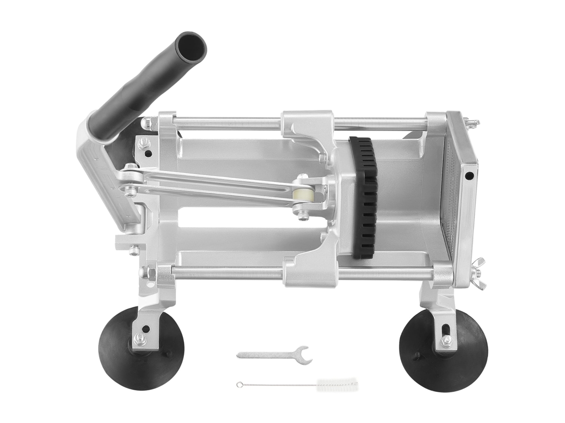 Cortador de Legumes Comercial 3 8 9 5 Mm Aço Inoxidável Tomate Manual com Estrutura Liga Alumínio e Pés Antiderrapantes para Cozinhas Restaurantes