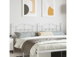 Vidaxl Cabeceira De Substituição 200 Cm Metal Branco