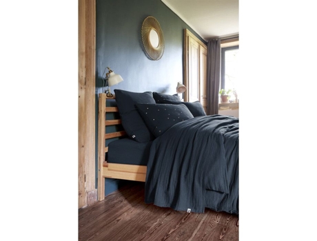 Conjunto de Lençol LEFFET PAPILLON Plano Justo Fronhas Gaïa Algodão Multicor - 5pcs (270x300cm)
