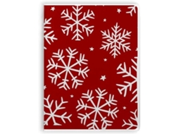 Carnet De Notas De Noël Com Sopa De Cobertura Motif Flocon De Neige Rouge