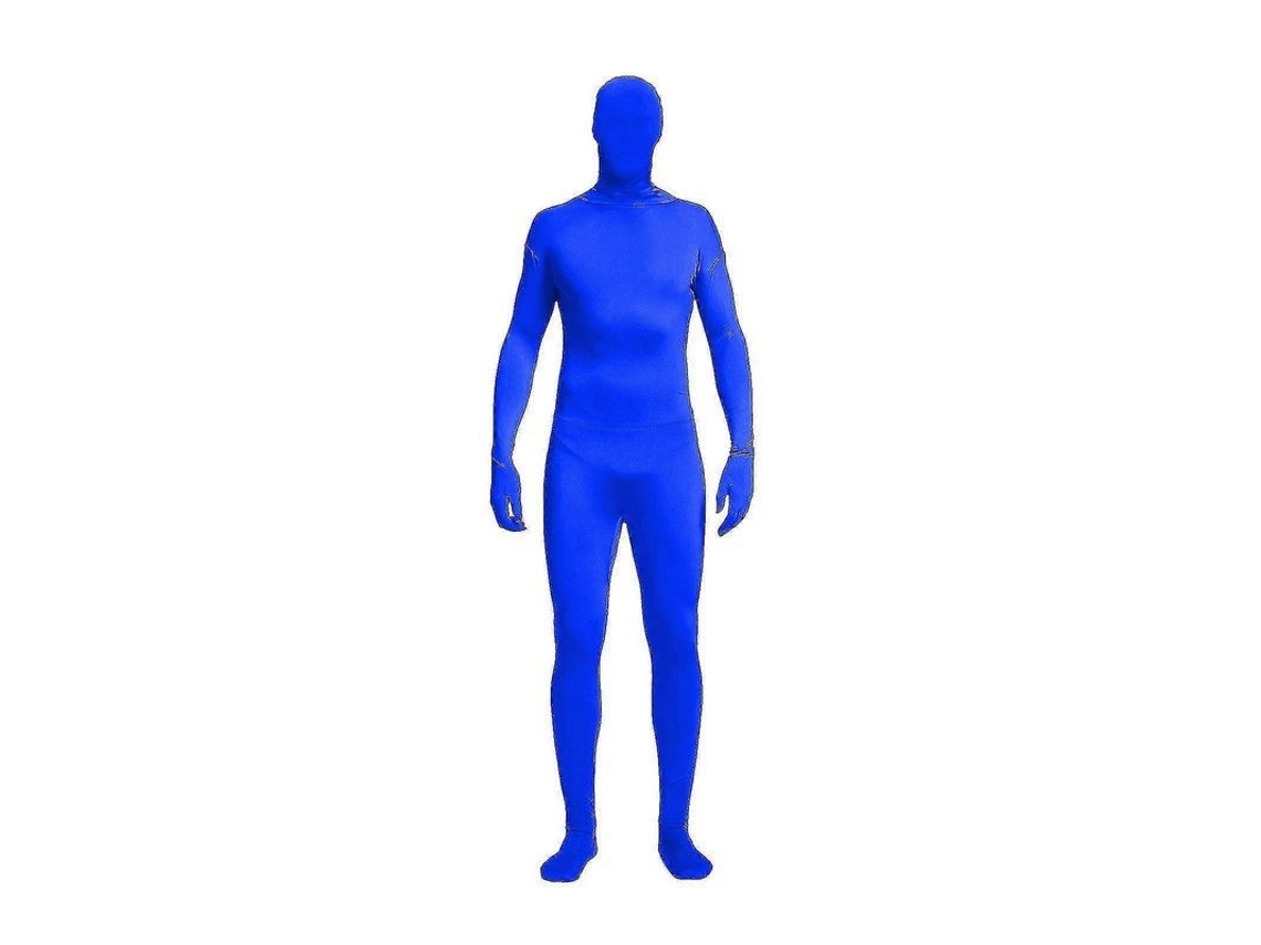 Macacão Completo Esticado Com Zíper Na Costas - 11 Cores, Material Poliéster, Ideal Para Festas De Halloween E Eventos Divertidos Azul Royal