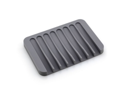 2026-2 Peças De Suporte Para Sabão, Pratos De Sabão De Silicone Premium Para Banho E Duche (cinza)