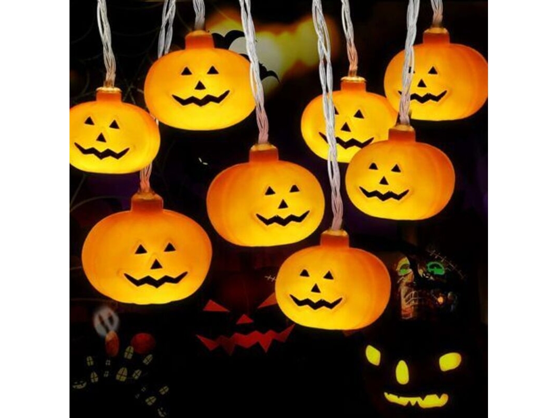 Cordão De Luzes, Formato De Abóbora, 3 M, 20 Leds, Tema De Natal E Halloween, Para Festas, Casamentos, Janelas, Árvores E Composição Sazonal