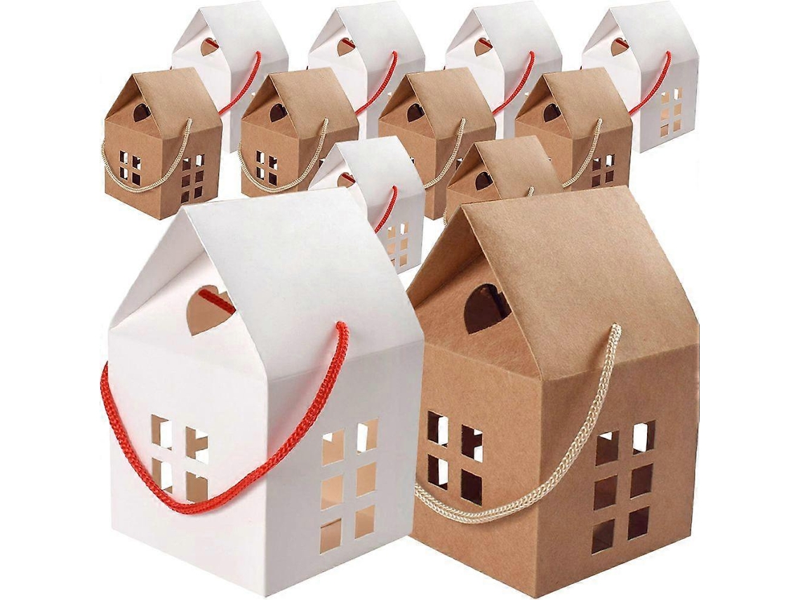 20 Caixas De Doces Para Lembrancinhas De Festa, Recipientes Em Formato De Casinha, Caixas De Presente Pequenas. Hengjian