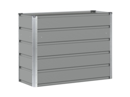 Conjunto 1 Floreira Vidaxl Cinzento-claro Aço (100 X 40 X 75 Cm)