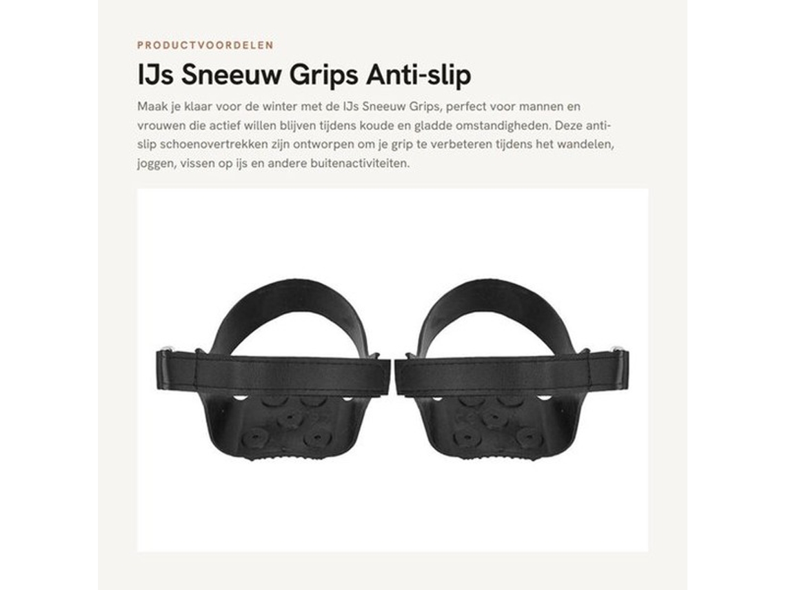 Sneeuwgrepen Slijtvast - Antislip Schoenovertrekken - Ijsschoenplaten - Stijgijzers - Voor Winterschoenen - Geschikt Voor Diverse Schoenmaten - Ijskle