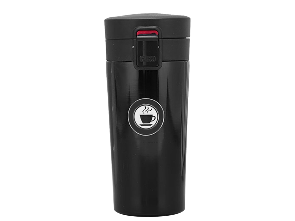 Caneca Térmica de Aço Inox 500ml com Tampa Saltitante Preta