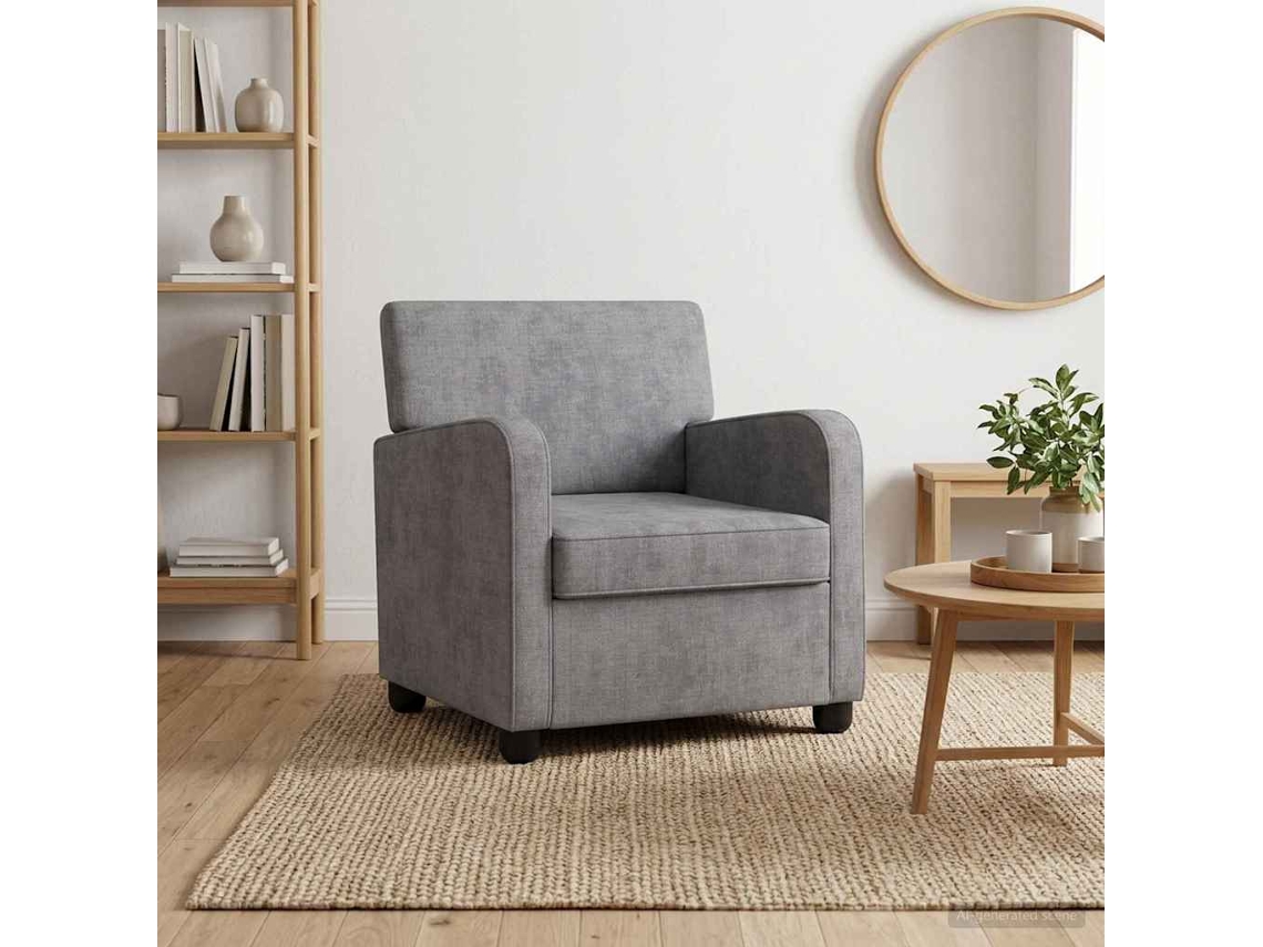 Vidaxl Poltrona Cinzento-claro Chenille