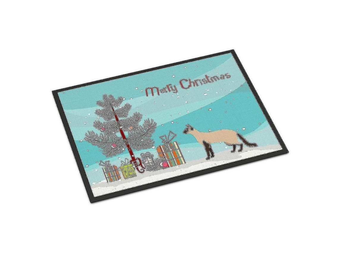 Felpudo Interior/exterior Navideño Colorpoint Longhair 3 Gatos 18x27