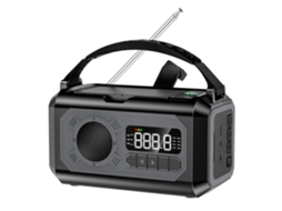 Rádio AQUAFORGE com manivela, bateria externa 12000mah, lanterna, carregamento solar