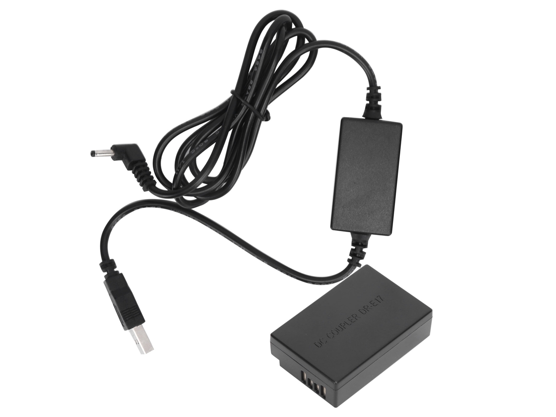 2026 bateria Falsa Lp e17 com Cabo Usb para Canon M3/m5/m6, Adaptador Dc Usb