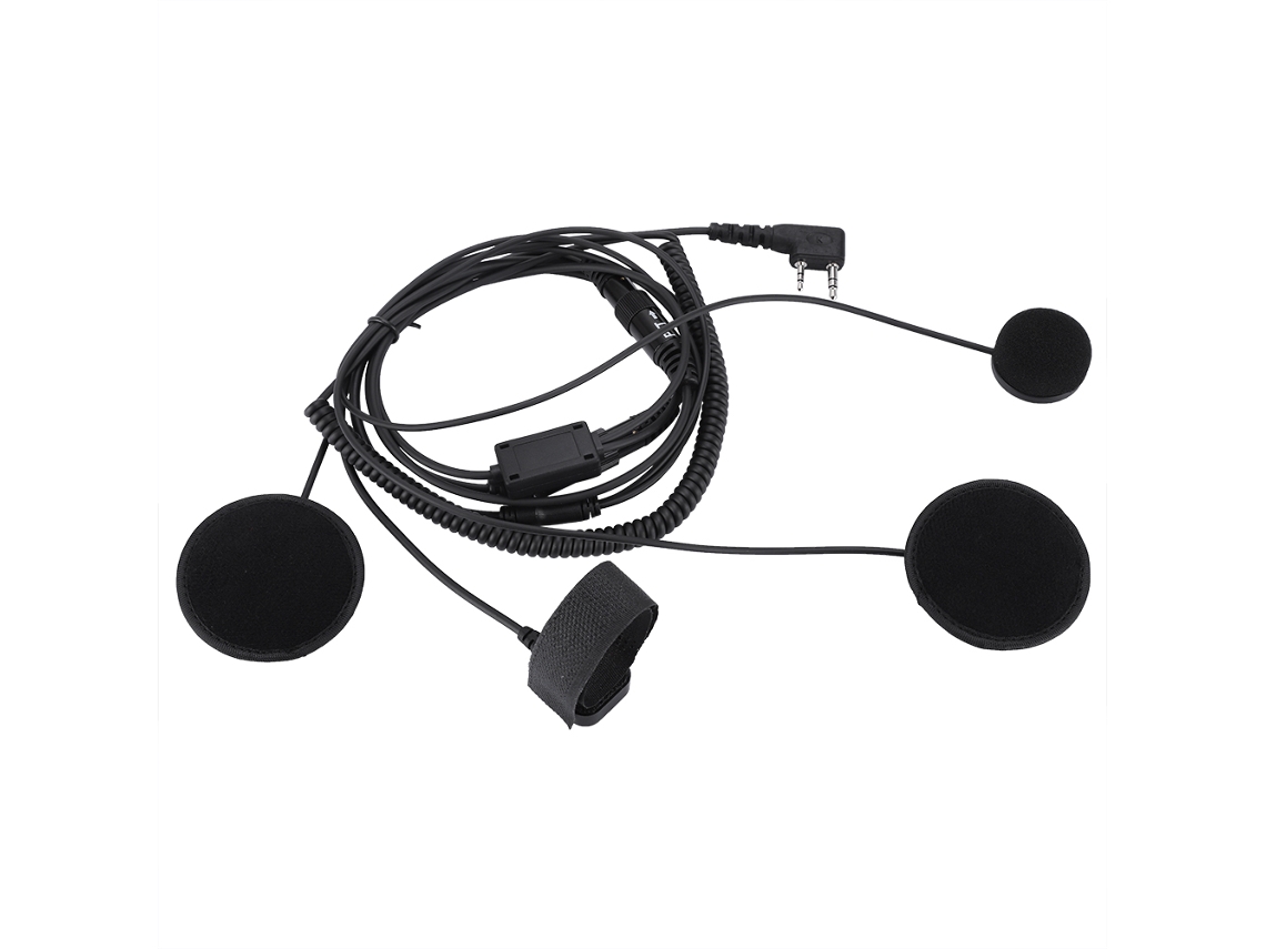 Aetheria auricular Microfone Ptt para Capacete Moto com Botão de Dedo e Alto falantes Duplos