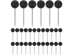 Magiclulu 100 Unidades de Tachinas Redondas com Cabeça Esférica Pequena para Mapas e Pontas de Aço Inoxidável, Fáceis De