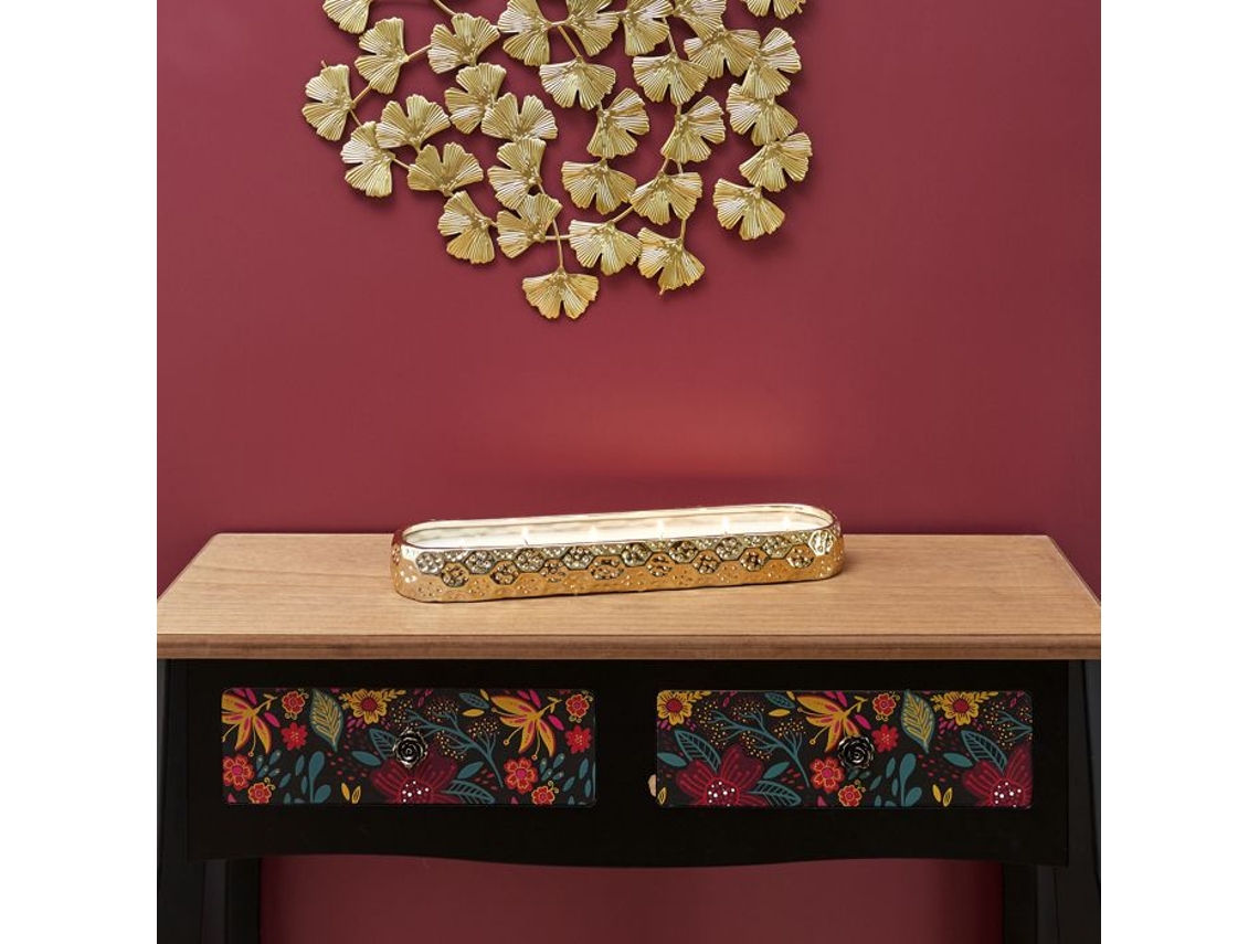 Vela perfumada de cerâmica Ou do Tempo com 6 pavios - HOME DECO FACTRY