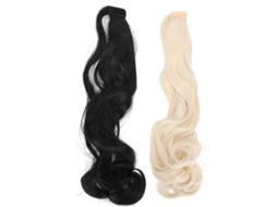 2 Piezas Extensões De Cabelo De Rabo De Cavalo Cacheado Com Gancho E Loop