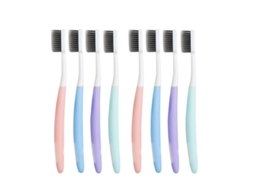 8Pcs Escovas de Dente Pp Ecológicas Nano Macias de Carvão de Bambu para Homens ALLINLESS