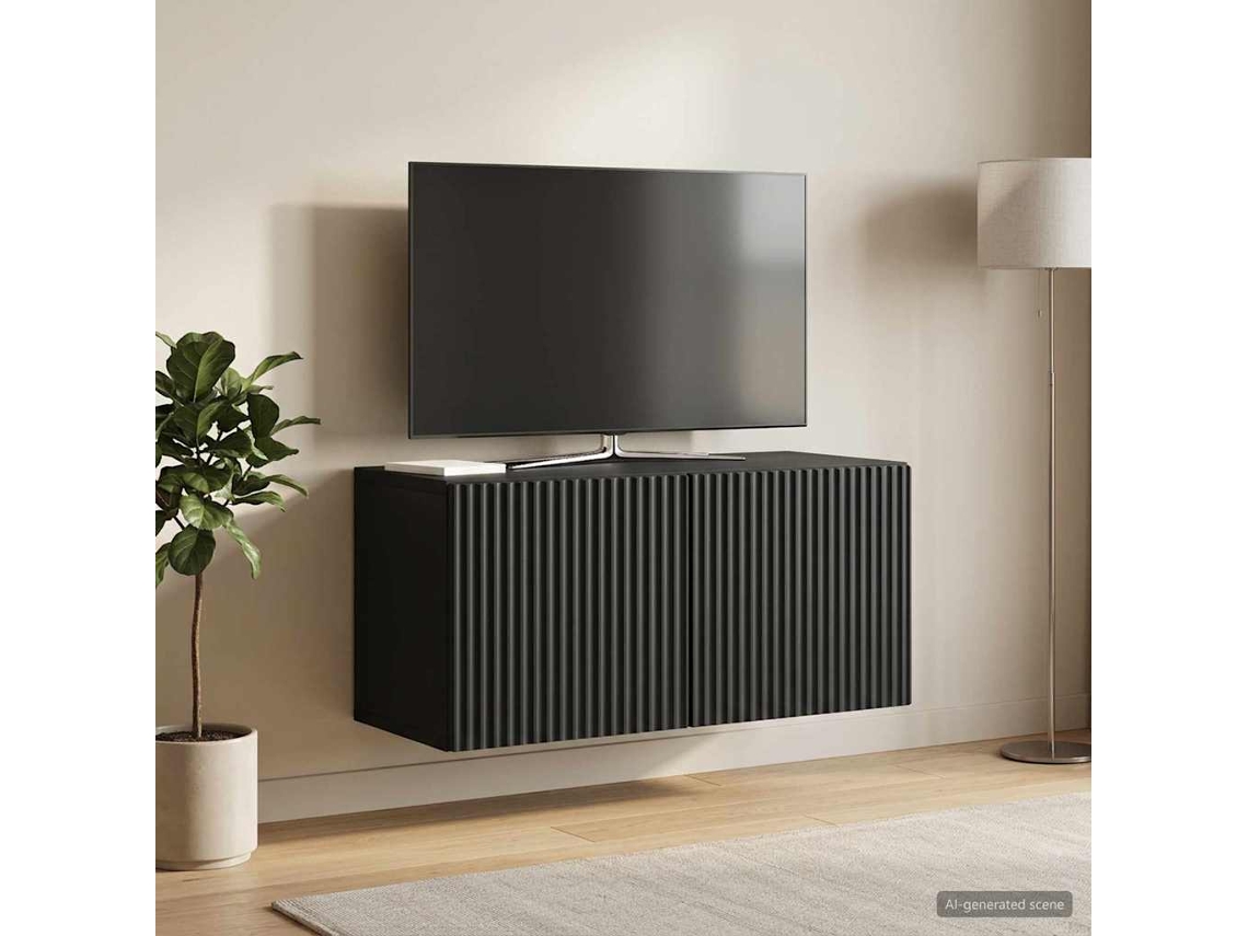 Vidaxl Gabinete De Tv De Parede 59,5 X 31 X 30 Cm Preto