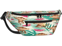 Bolsa de Ombro Grande Unissex Tropicallife 38 X 25 9 19 Cm Estampa Folha Palmei Design Pa Impermeável