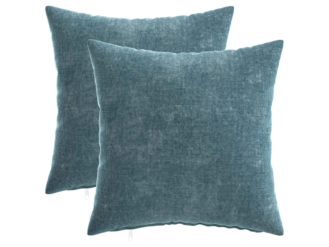 Vidaxl Capa Almofada 2 Unid. Heerlen Azul 40 X 40 Cm Tecido Chenille