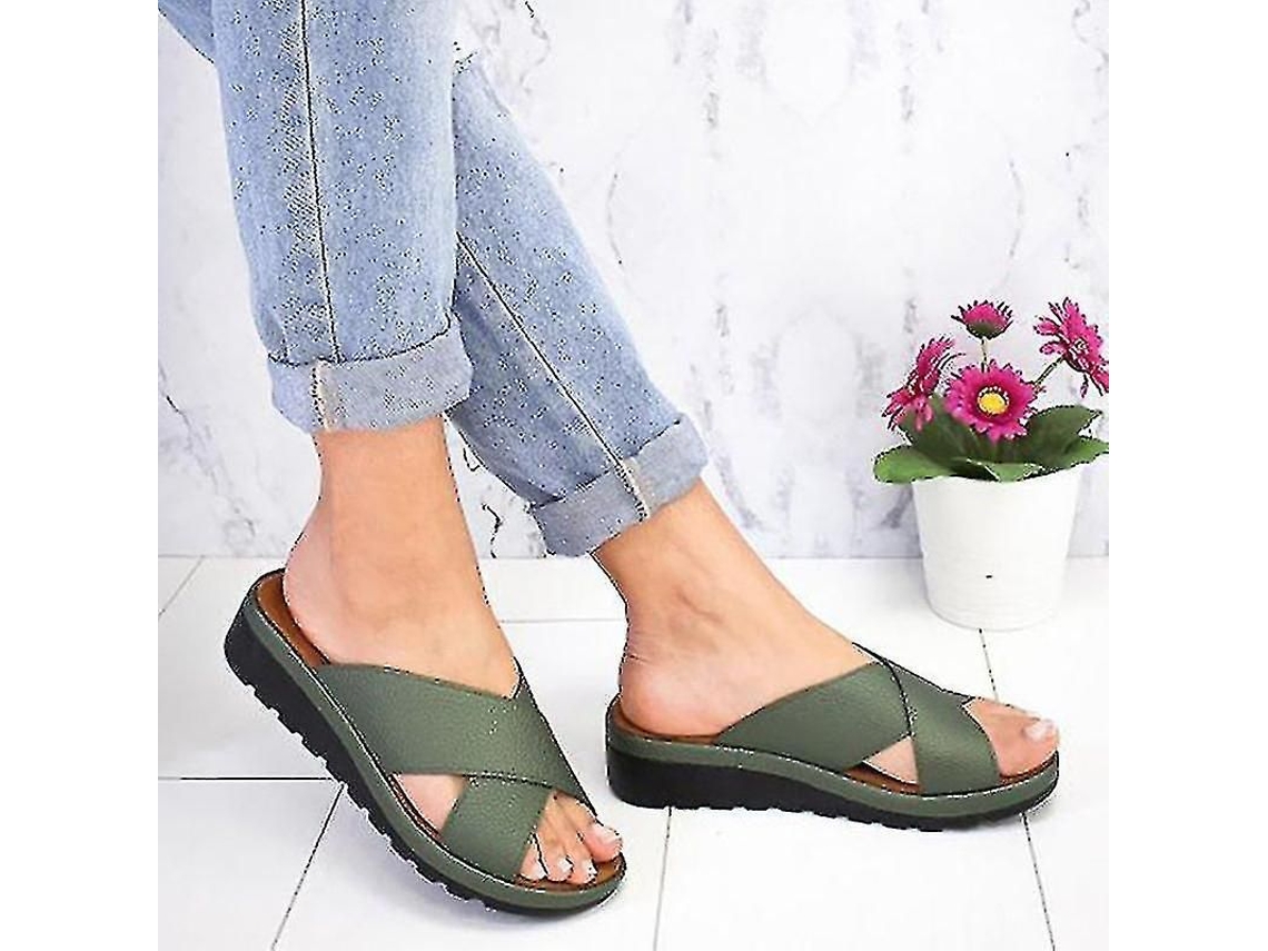 2026 sandálias de Plataforma Wedge para Mulheres, Slip on Sem Cadarços, Chinelos Planos para Verão