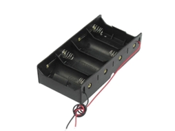 2026 suporte para Bateria D 4 X 1,5v com Fios Preto Caixa de Apoio para Baterias