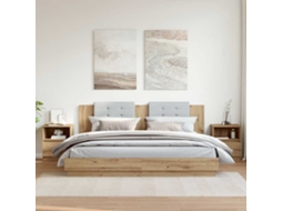 Vidaxl Mesa Cabeceira 2pcs 40x40x50cm Deriv.madeira Carvalho Artisiano
