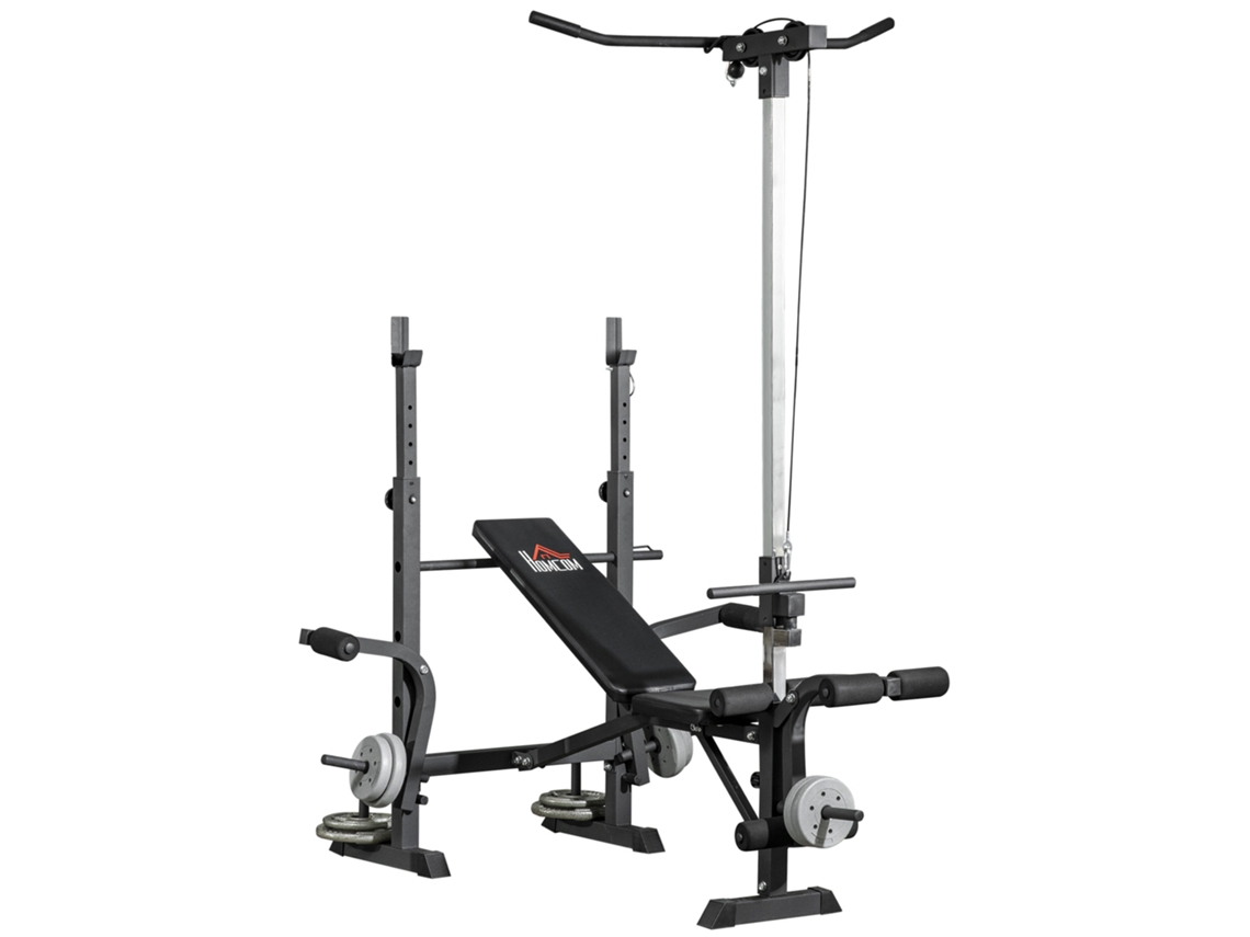 Banco De Musculação Aço E Pu Cor Preto 180x134x200 Cm Homcom