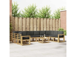 Vidaxl Conjunto De Sofás Para Exterior 11 Pcs Branco E Antracite