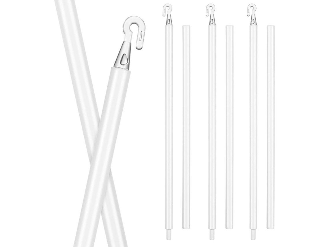Vicasky Conjunto De 3 Varões Verticais Para Persianas Com Gancho, Material Pp Leve, Cabo Confortável E Ajuste Fácil Para