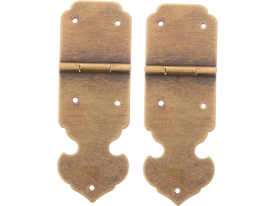 2 De Latão Antigo Para Armário, Caixa Joias E Baú Madeira, Com