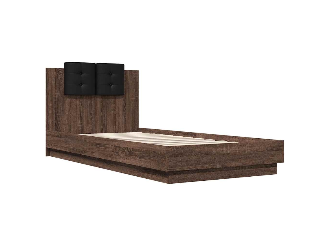 Bed Frame, Bed Frames Vidaxl Marrom Madeira Processada (90 X 200 Cm)