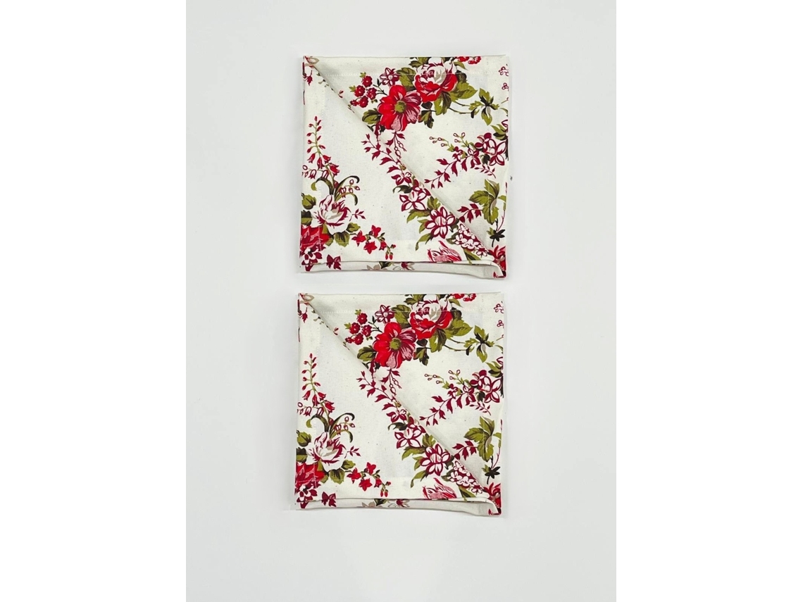 Conjunto 2 Guardanapos ILMH BY I LOVE MY HOME 45x45cm - Padrão Floral