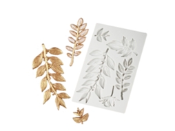 Molde De Silicone Em Forma Folha, Ferramenta Decoração Bolo Fondant, Cozimento, Antiaderente