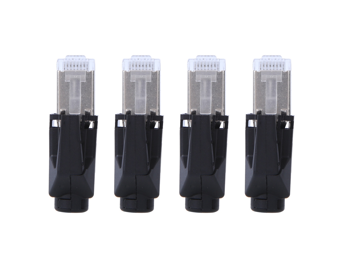 Conjunto De 4 Conectores Rede Rj45 À Prova Dágua 1p07-rj45 Para Adaptadores Elétricos Industriais-aquaforge