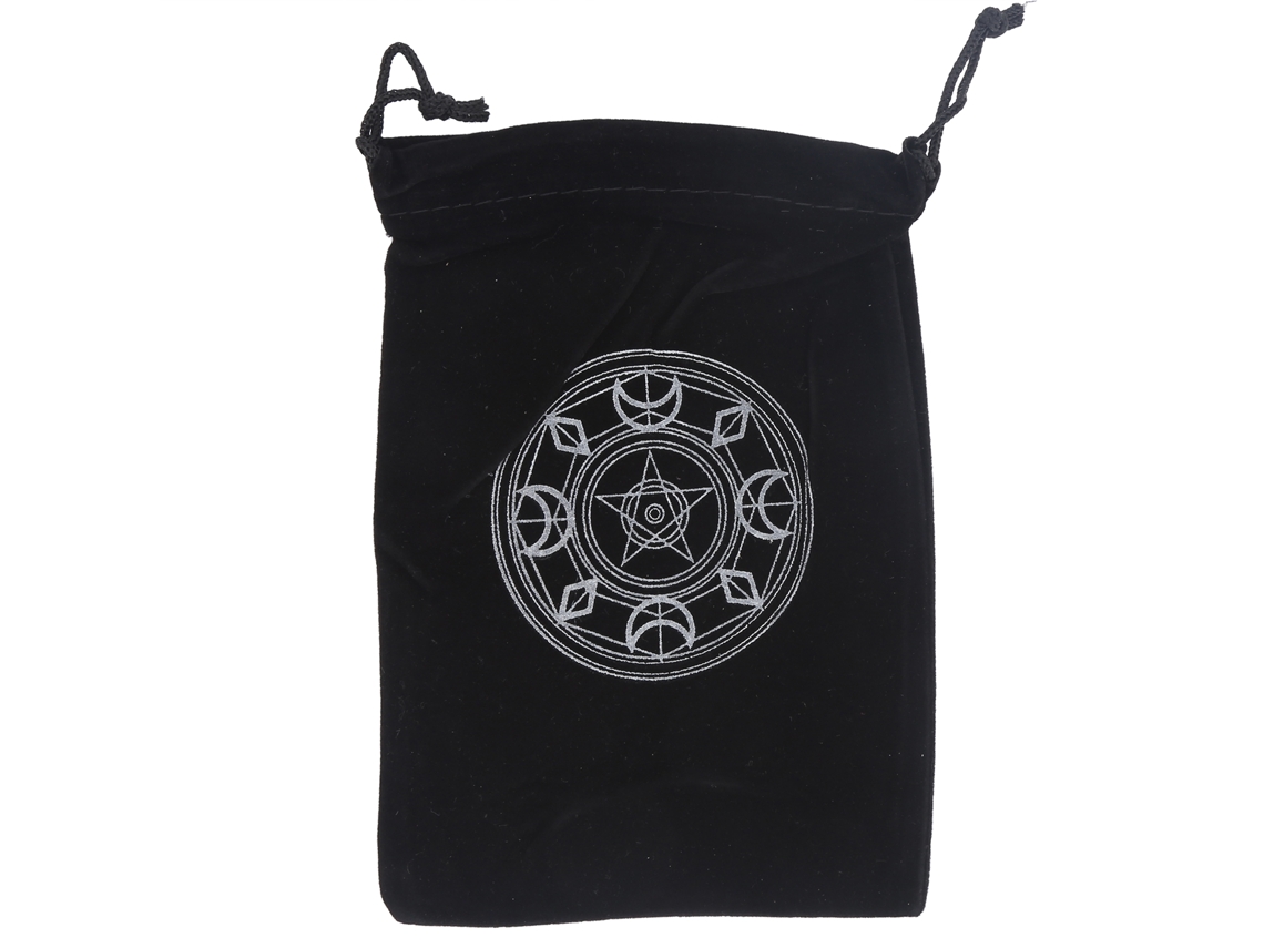 Bolsa para Tarô 17x11,5cm, ideal para guardar cartas de baralho, joias, moedas, acessórios e outros itens.