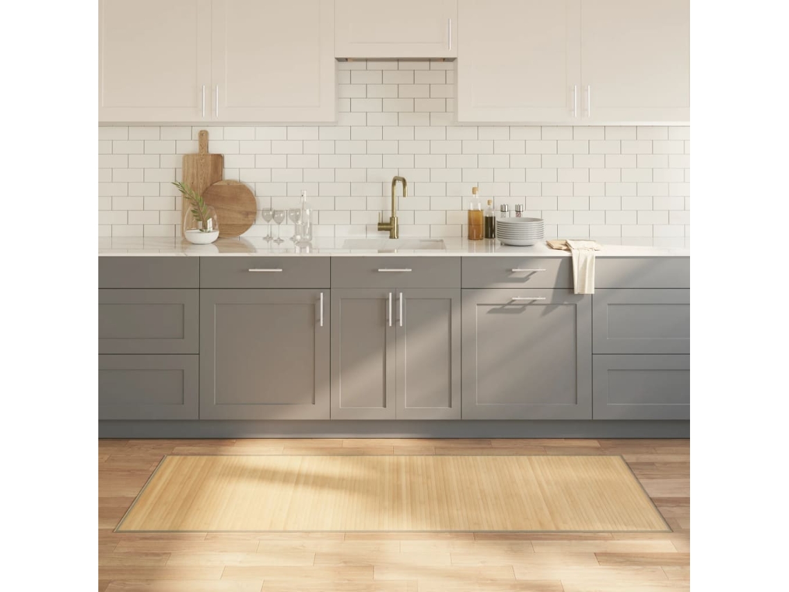 Vidaxl Tapete Retangular 80x200 Cm Bambu Cor Natural Clara